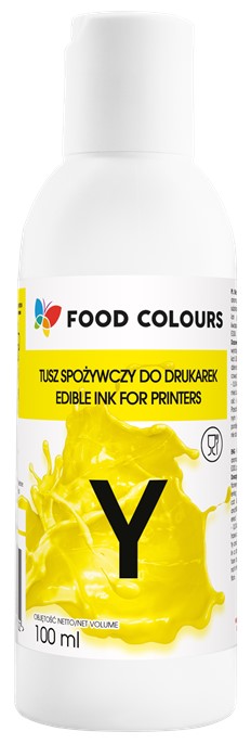 Tusz spożywczy do drukarki ŻÓŁTY - YELLOW 100ml