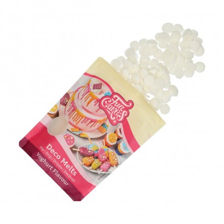 Pastylki czekoladowe DECO MELTS Yoghurt Flavour Białe o smaku jogurtowym 250g